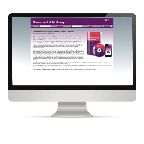 Pharmaceutical Dictionary: Deutsch - English - Fran&ccedil;ais - Espa&ntilde;ol