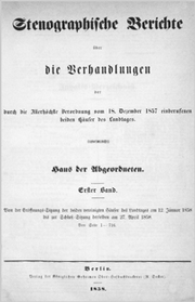 Stenographische Berichte über die Verhandlungen der Zweiten Kammer des preußischen Landtags / des preußischen Hauses der Abgeordneten 1849-1918