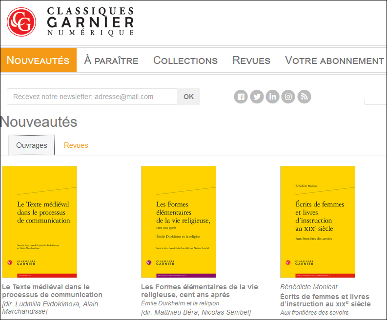 Bibliothèque Classiques Garnier