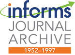 INFORMS Journals Archive (1952-1997)