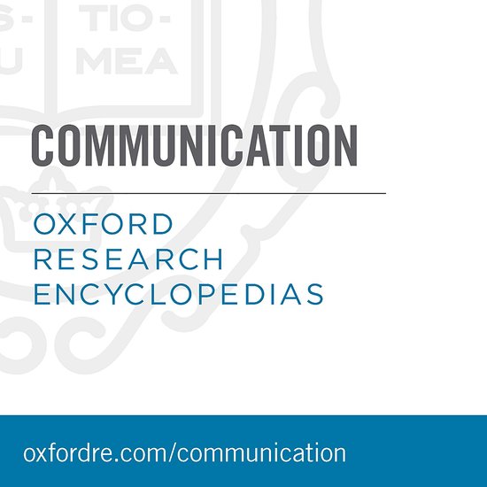 Oxford Research Encyclopedias (ORE): Communications