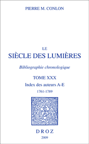 Pierre M. Conlon: Le siècle des Lumières - Bibliographie