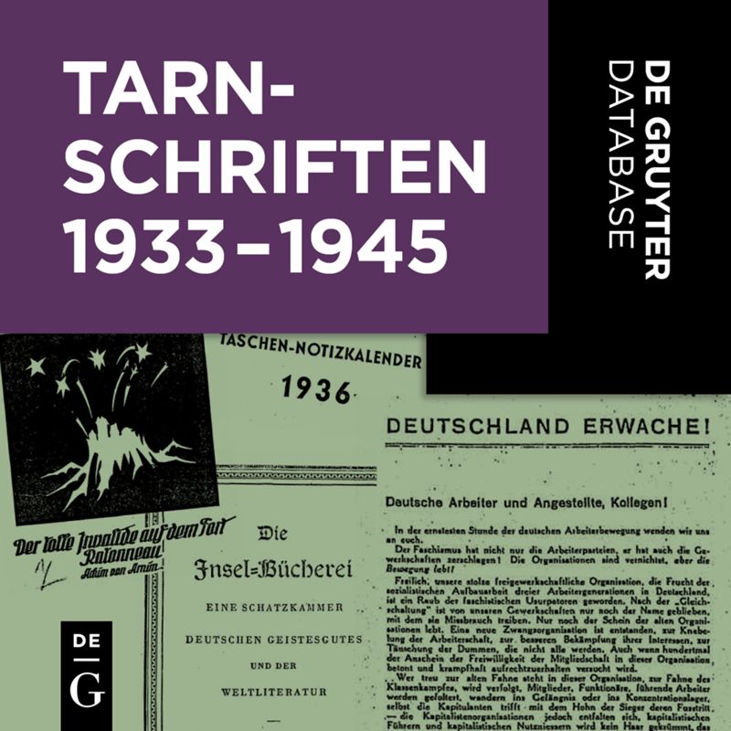 Tarnschriften 1933 bis 1945