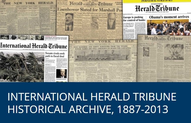 International Herald Tribune Historical Archive, 1887-2013