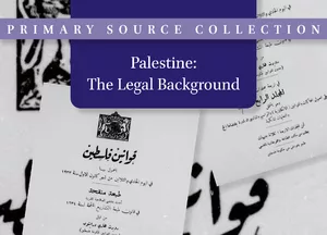 Palestine: The Legal Background
