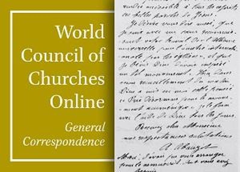 World Council of Churches Online: General Correspondence